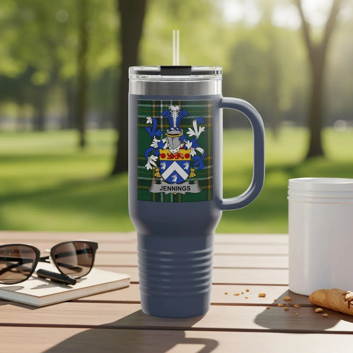 Personalized Family Crest Insulated Travel Mug product