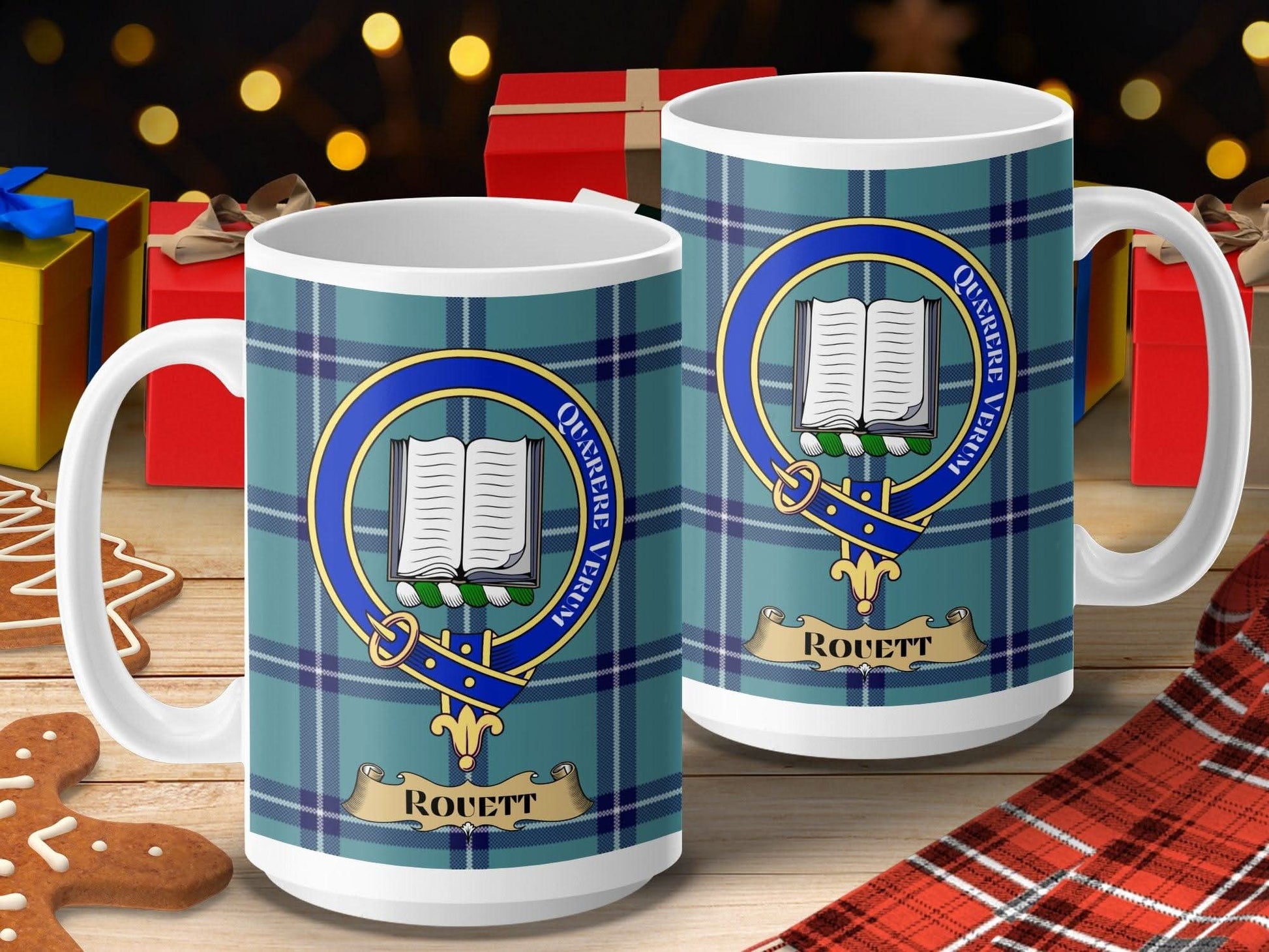 Clan Rouet Crest Tartan Personalized Mug product