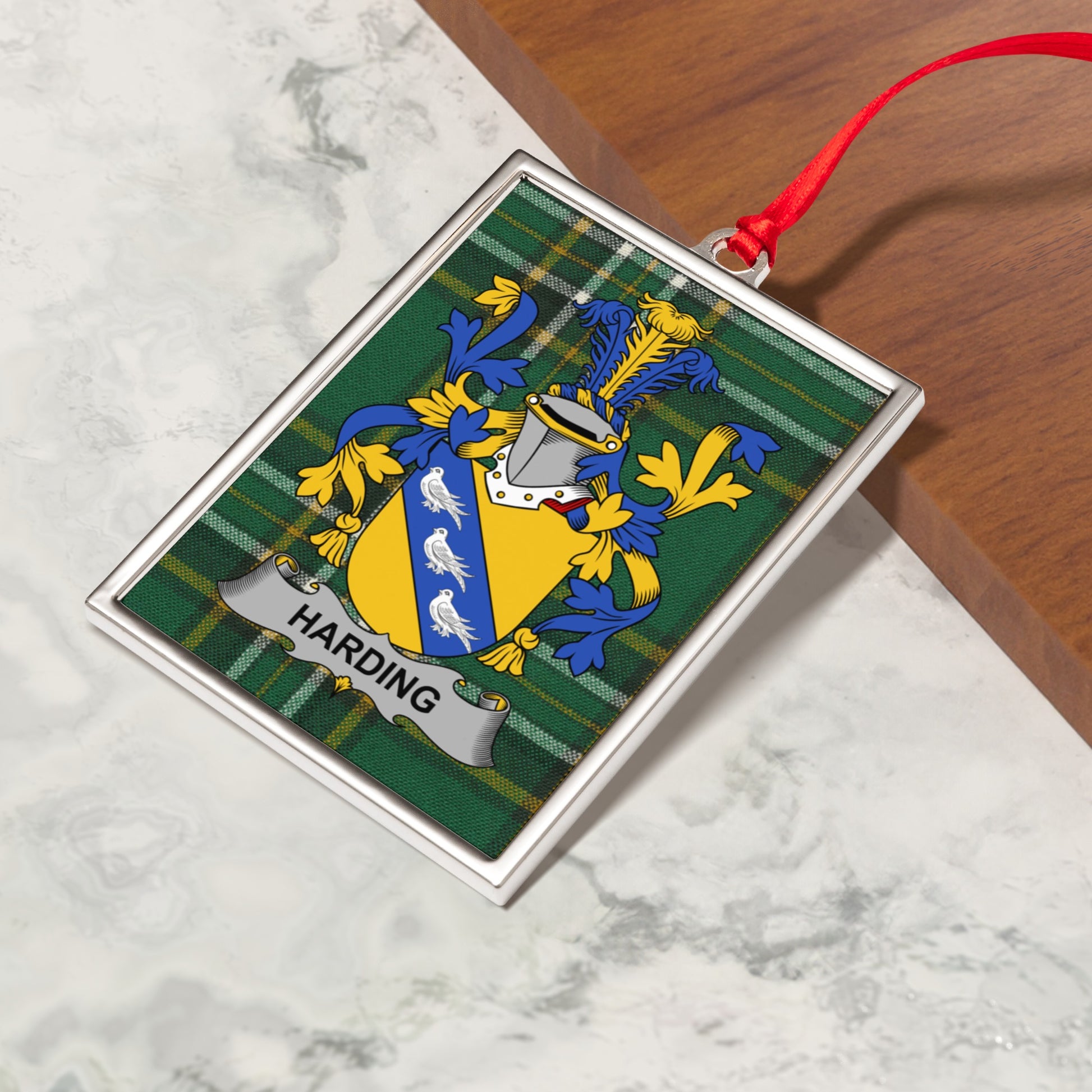 Harding Family Crest Ornament Custom Product