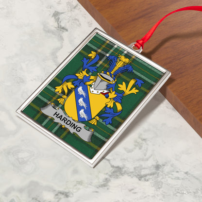 Harding Family Crest Ornament Custom Product