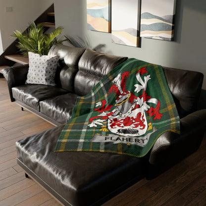 Flaherty Family Crest Plaid Blanket Couch Decor product type