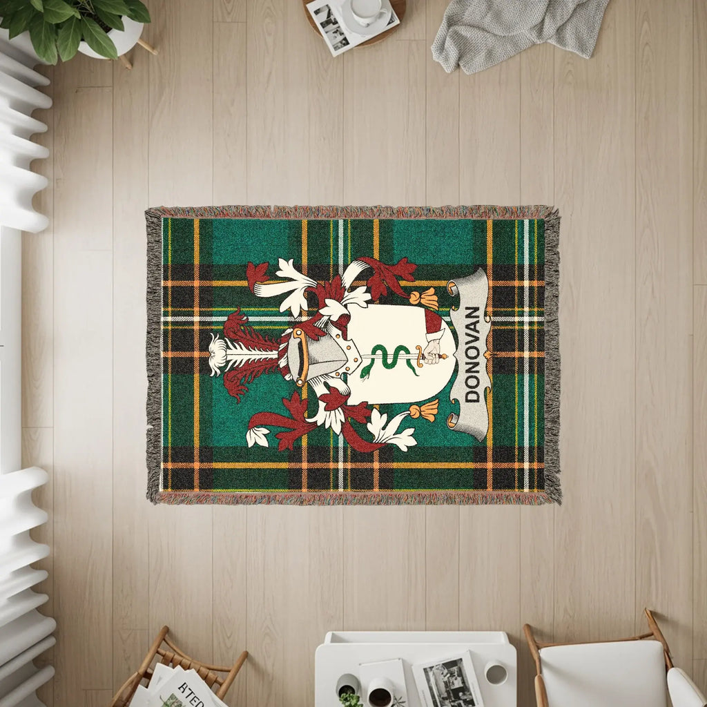 Donovan Family Crest Green Plaid Blanket product type