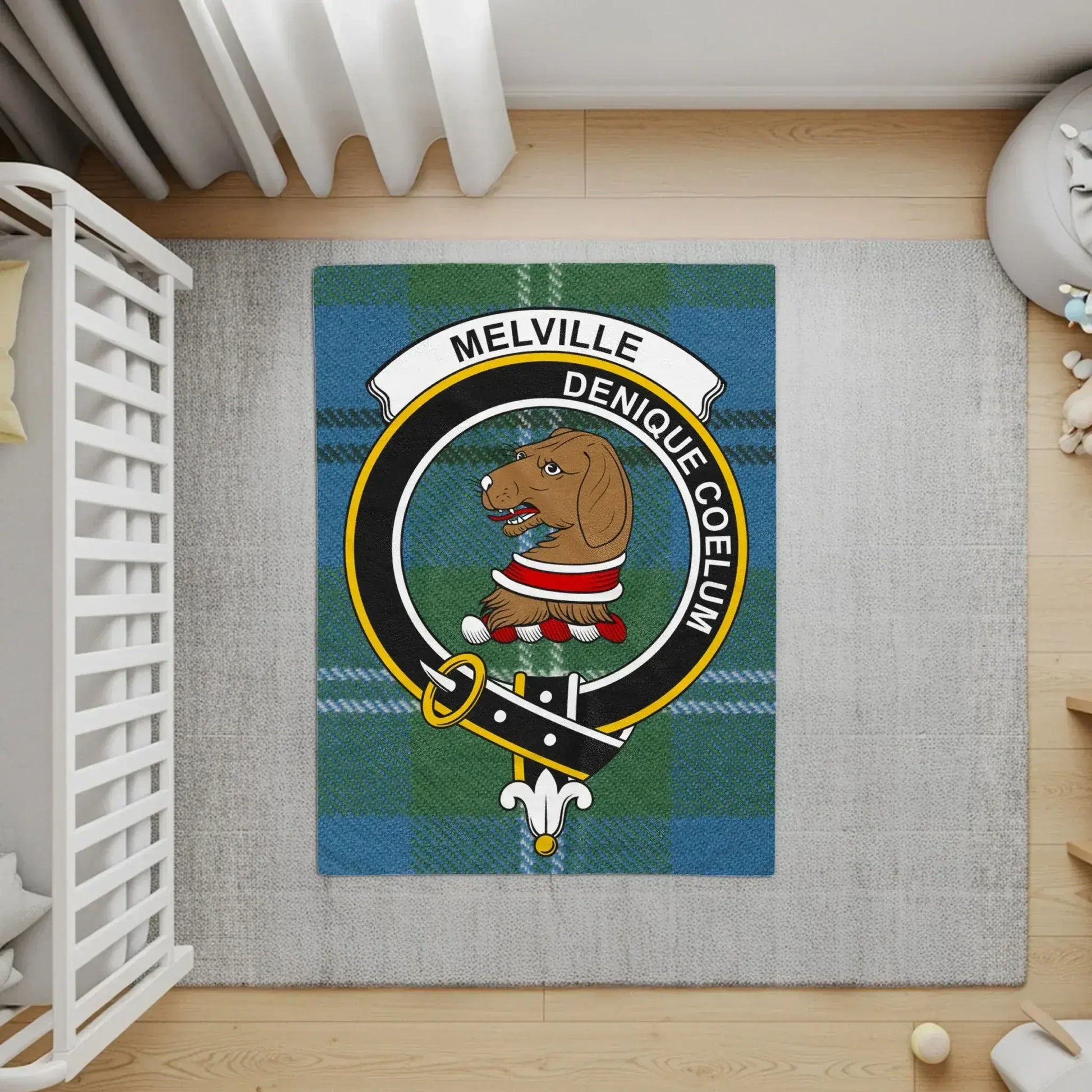 Melville Denique Coelum Family Crest Dog product