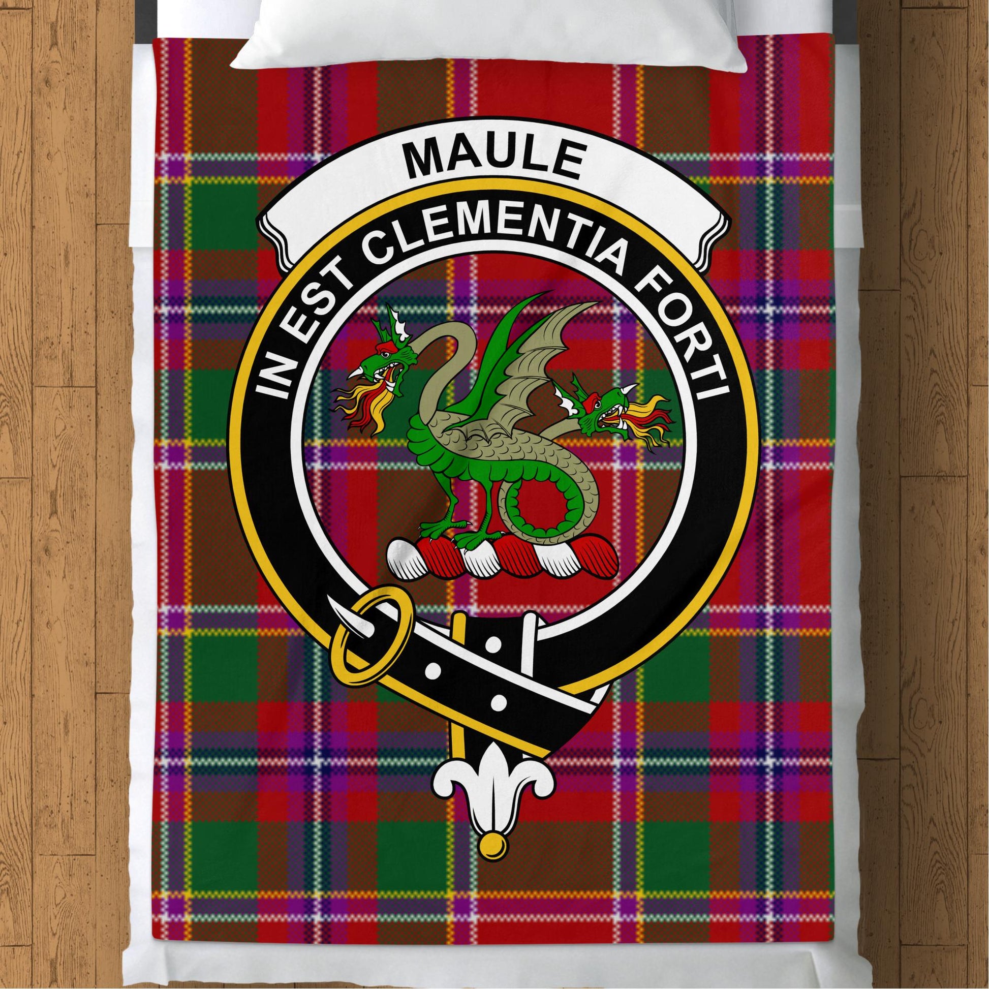 Scottish Clan Maule Tartan Throw Blanket - Living Stone Gifts