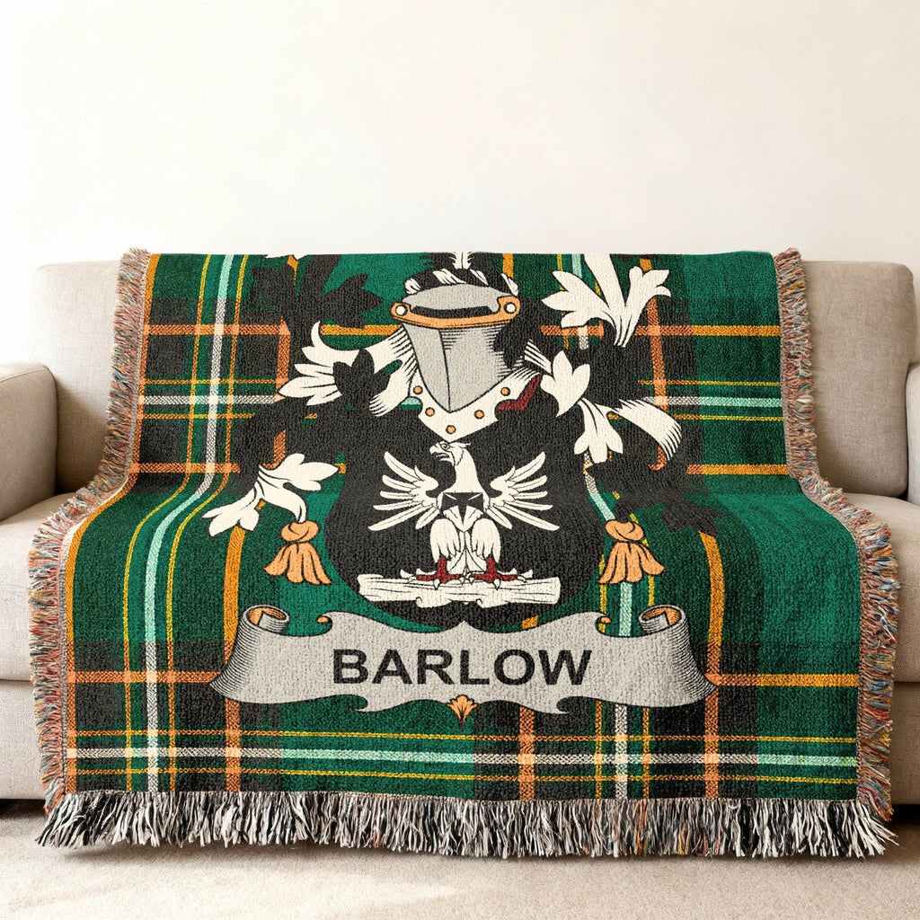 Barlow Family Crest Green Tartan Plaid Throw product type
