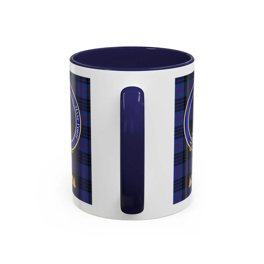 Morgan clan crest mug shown in 11 oz and 15 oz sizes