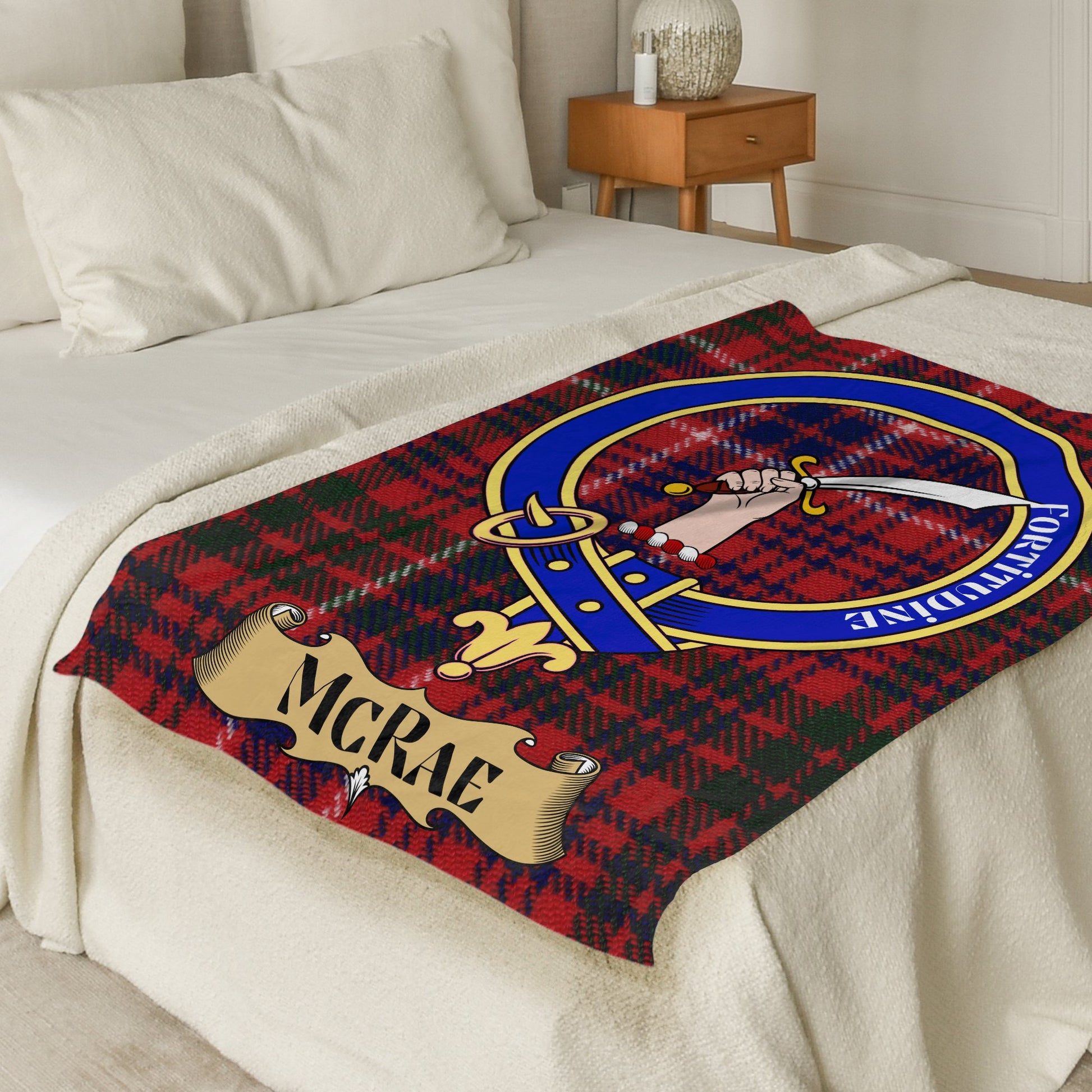 Scottish Clan McRae Tartan Design Throw Blanket - Living Stone Gifts