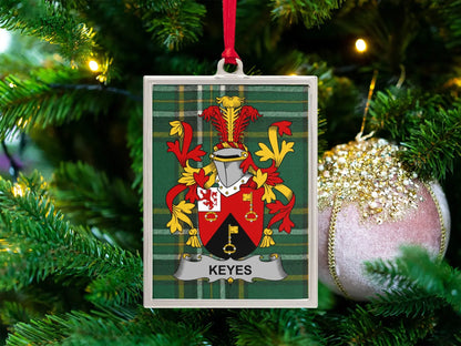 Keyes Family Crest Christmas Tree Ornament product type