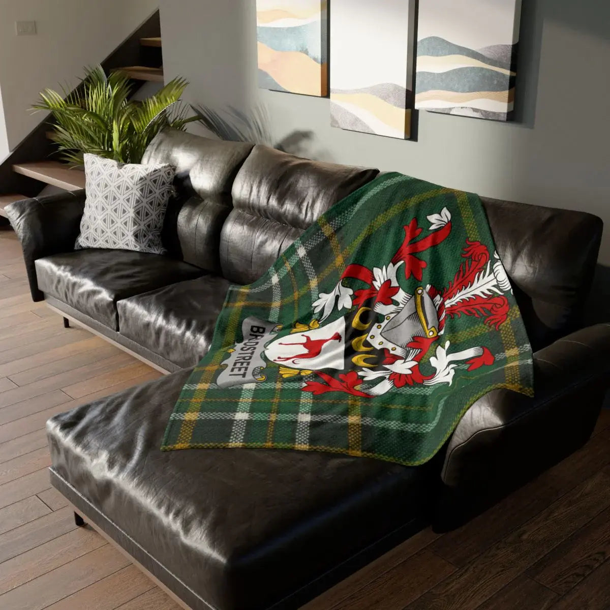 Personalized Family Crest Cozy Throw Blanket product