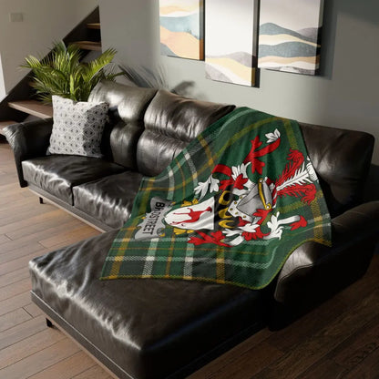 Personalized Family Crest Cozy Throw Blanket product
