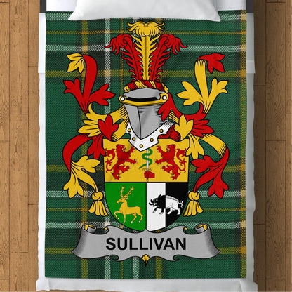 Sullivan Surname Irish Tartan Throw Blanket - Living Stone Gifts