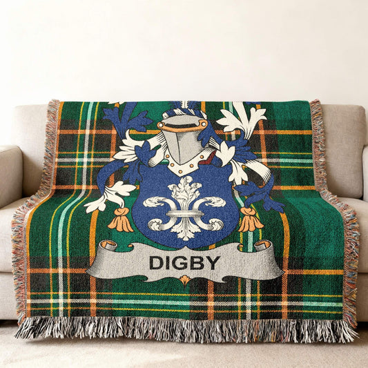 Digby Crest Plaid Fringe Throw Blanket product type