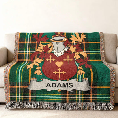 Adams Family Crest Tartan Plaid Blanket product type