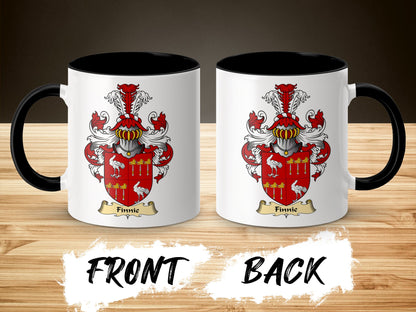 Clan Finnie Scottish coat of arms accent coffee mug - Living Stone Gifts