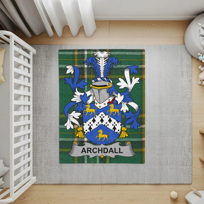 Personalized Family Crest Archdall area rug product