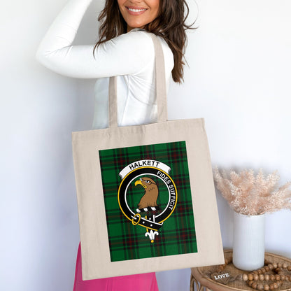 Clan Halkett Scottish Crest Tartan Tote Bag - Living Stone Gifts