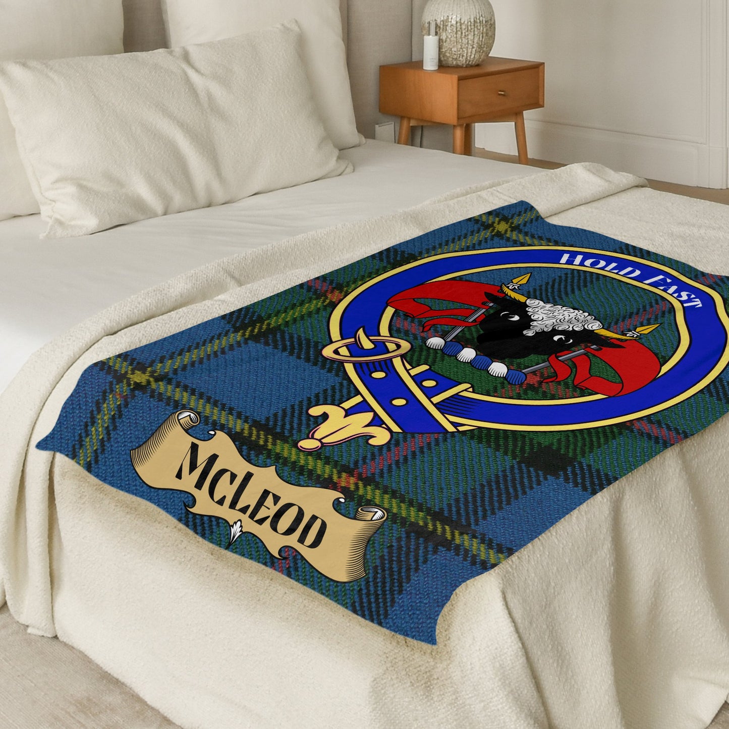 Scottish Clan McLeod Tartan Throw Blanket - Living Stone Gifts