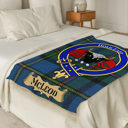 Scottish Clan McLeod Tartan Throw Blanket - Living Stone Gifts