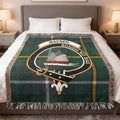 Clan MacNeil woven tartan blanket showing clan colours — 100% cotton heirloom throw