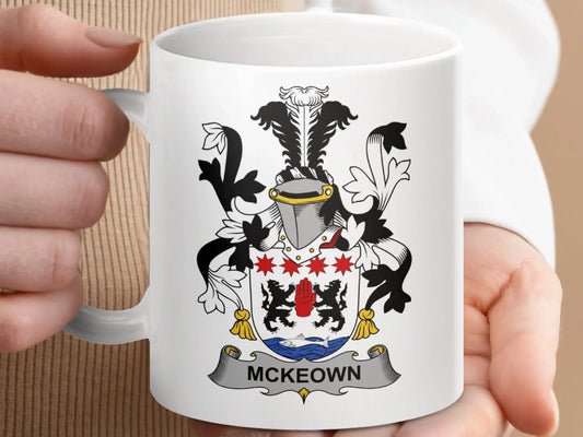 McKeown Surname Irish Family Crest Mug - Celtic Ancestry Gifts