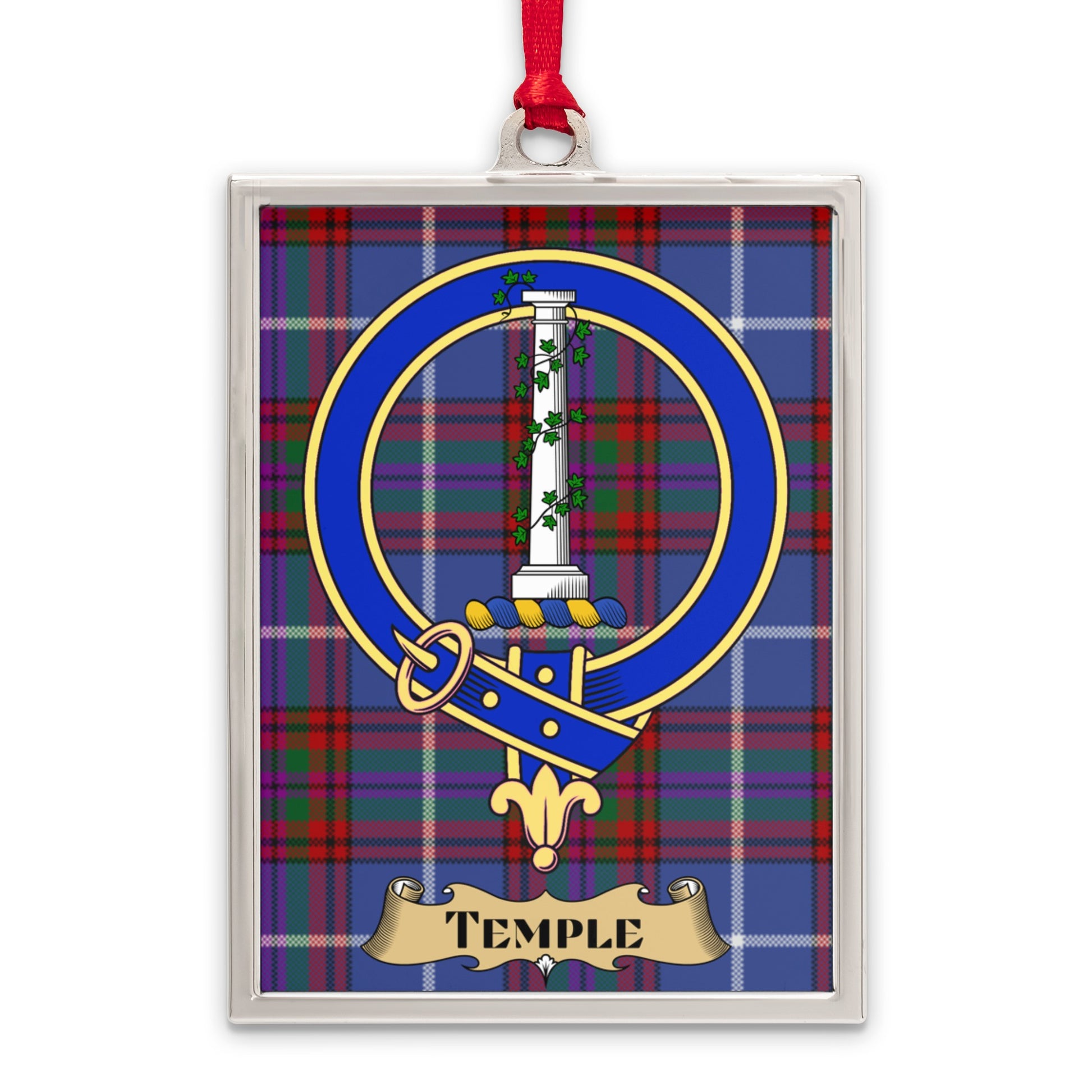 Tartan Design Temple Crest Hanging Ornament product type