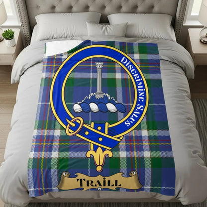 Personalized Clan Traill Tartan Bedding Blanket product type