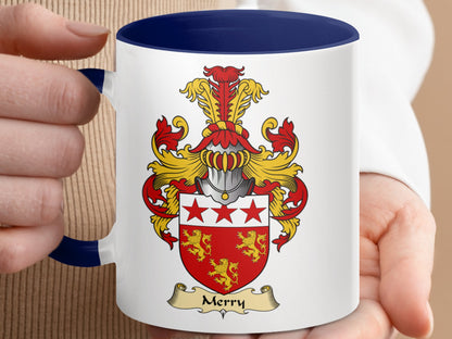 Merry Scottish Clan Coat of Arms Emblem Design Mug - Living Stone Gifts