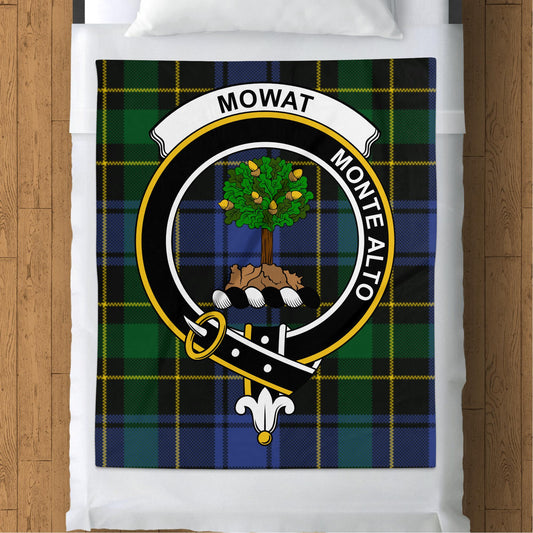 Scottish Clan Mowat Monte Alto Tartan Throw Blanket - Living Stone Gifts