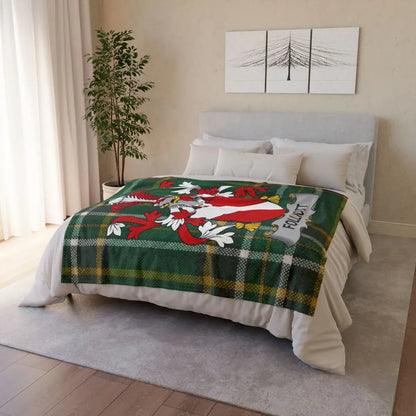 Cozy Plaid Blanket with Christmas Cartoon Character product type