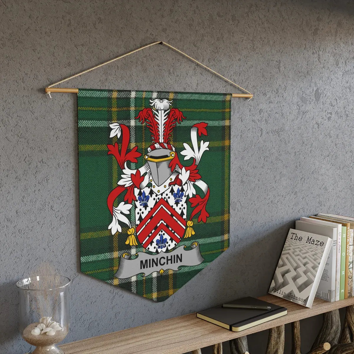 Custom Minchin Family Crest Wall Banner product type