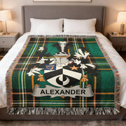 Alexander Irish Heritage Woven Blanket | Family Crest Tartan Throw