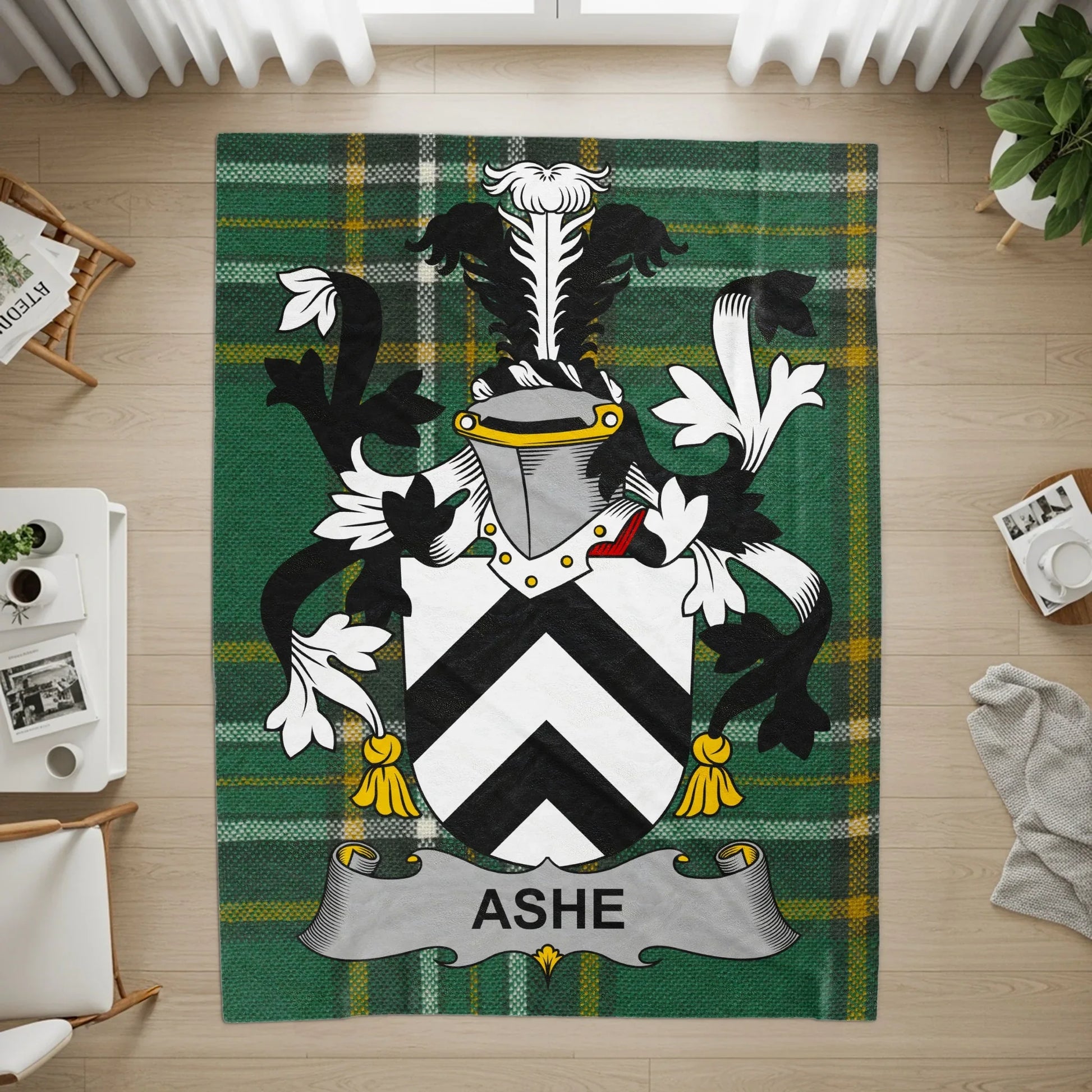 Noble Family Crest Ashe Design Area Rug product