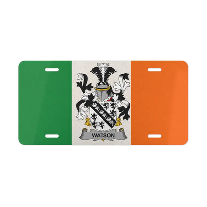 Custom Watson Irish Flag License Plate product