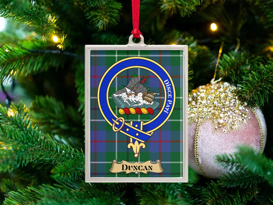 Scottish Family Crest Duncan Clan Tartan Ornament product