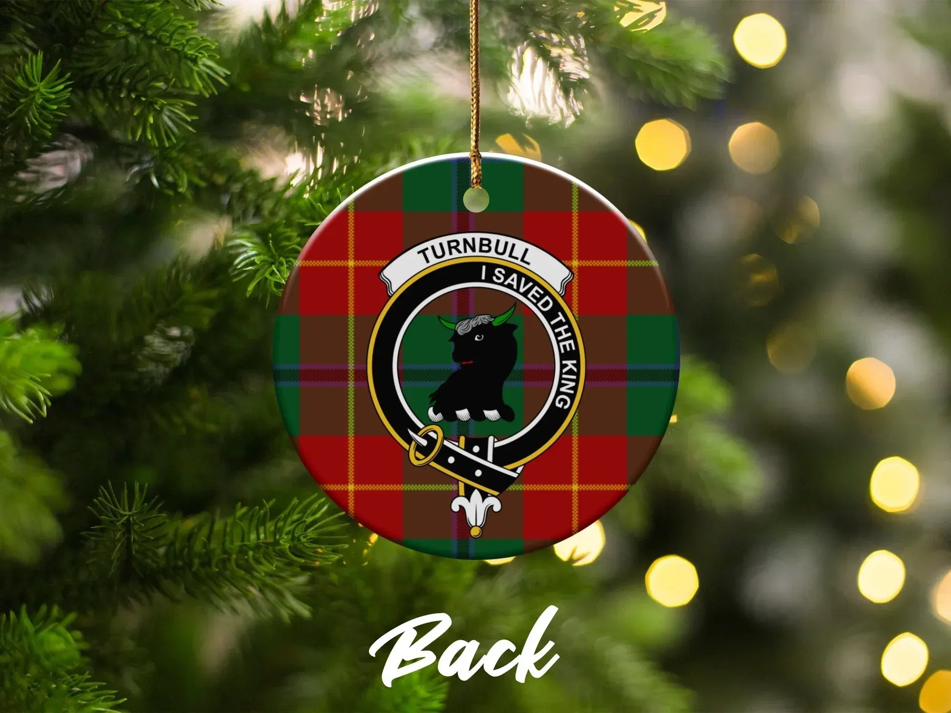 Turnbull I Saved The King Plaid Ornament product type