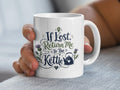 White mug with "If Lost, Return to the Kettle" and thistle graphic.