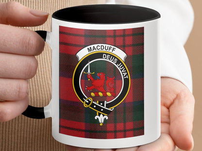 Scottish MacDuff Clan Crest Tartan Plaid Design Mug - Living Stone Gifts