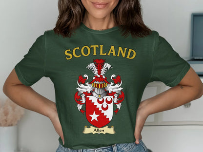 Scotland Allen Family Crest Shield Shirt product type