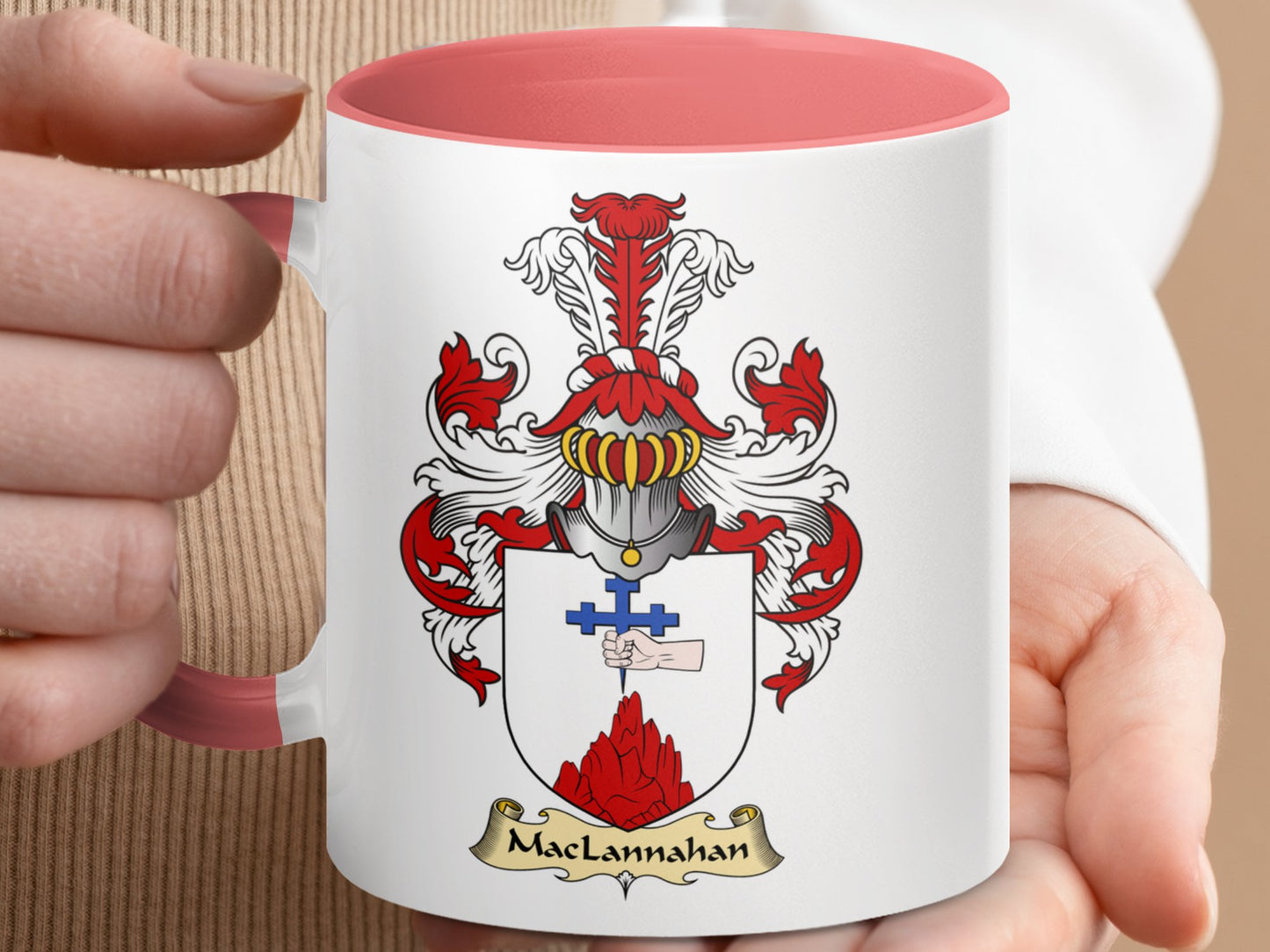 MacLannahan Family Coat of Arms Crest Design Mug - Living Stone Gifts