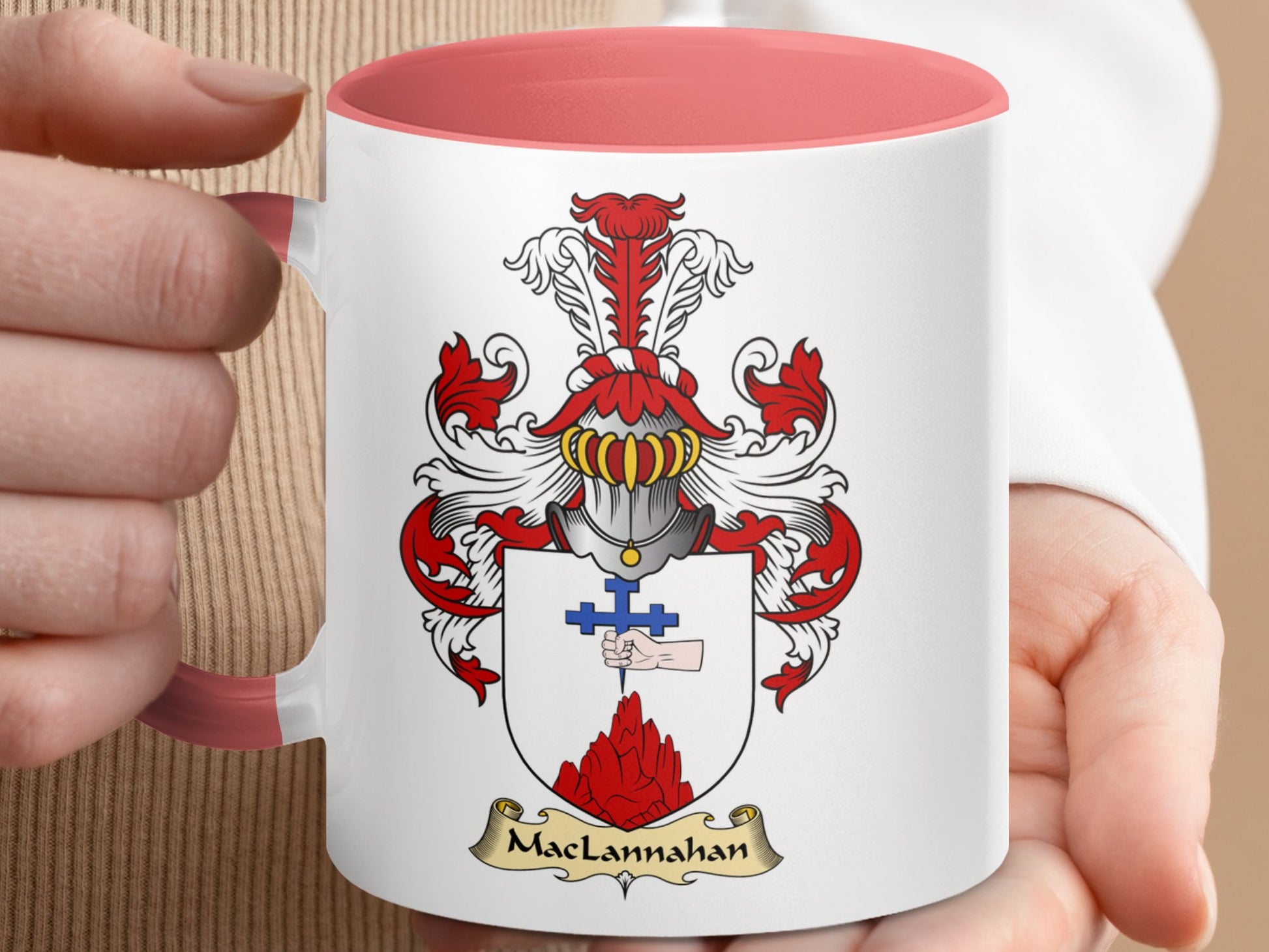 MacLannahan Family Coat of Arms Crest Design Mug - Living Stone Gifts