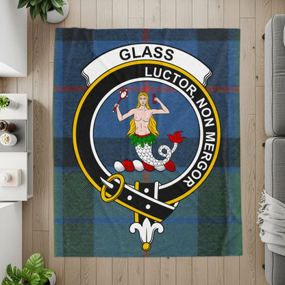 Glass Luctor Non Merger Crest on Plaid Background product type