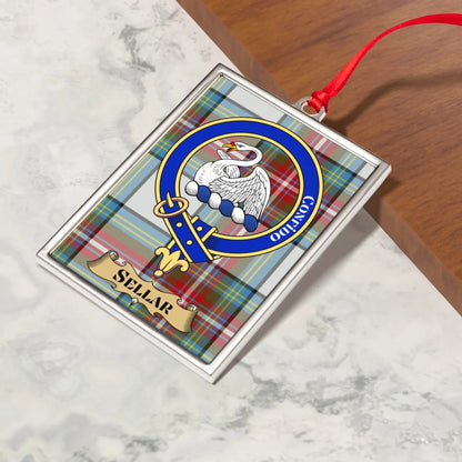 Sellar Clan Crest Tartan Decor Christmas Ornament product type