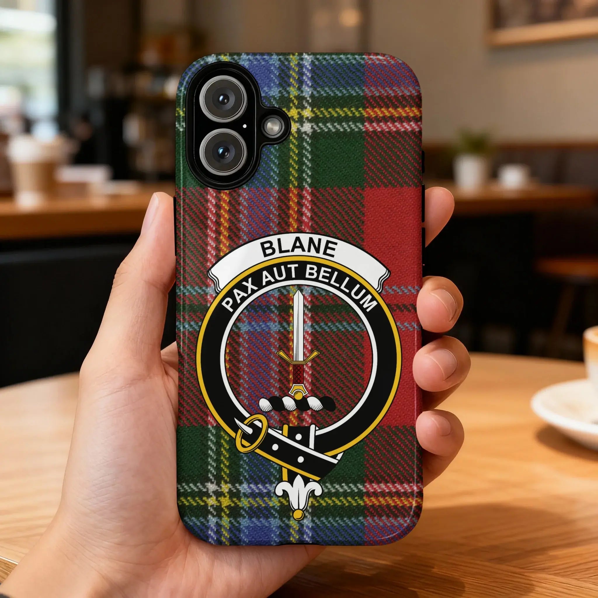 Blane Tartan Pax Aut Bellum iPhone Case