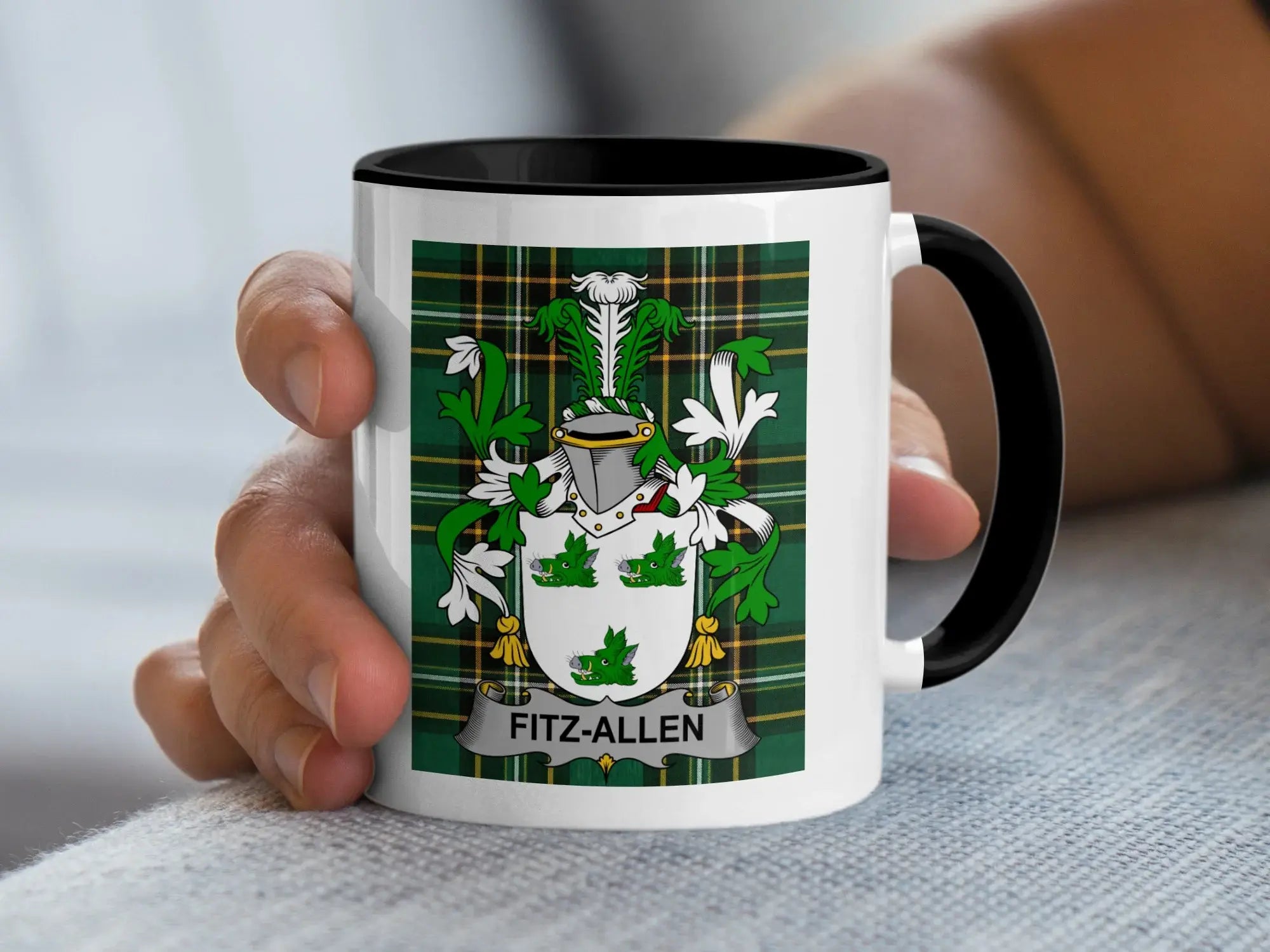 Fitz-Allen Irish National Tartan ceramic accent mug