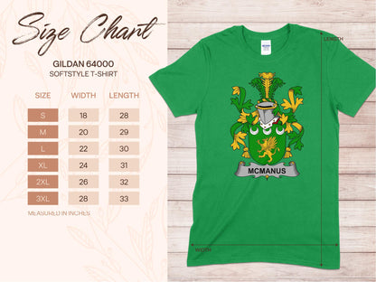 McManus Family Irish Heritage Design T-Shirt - Living Stone Gifts