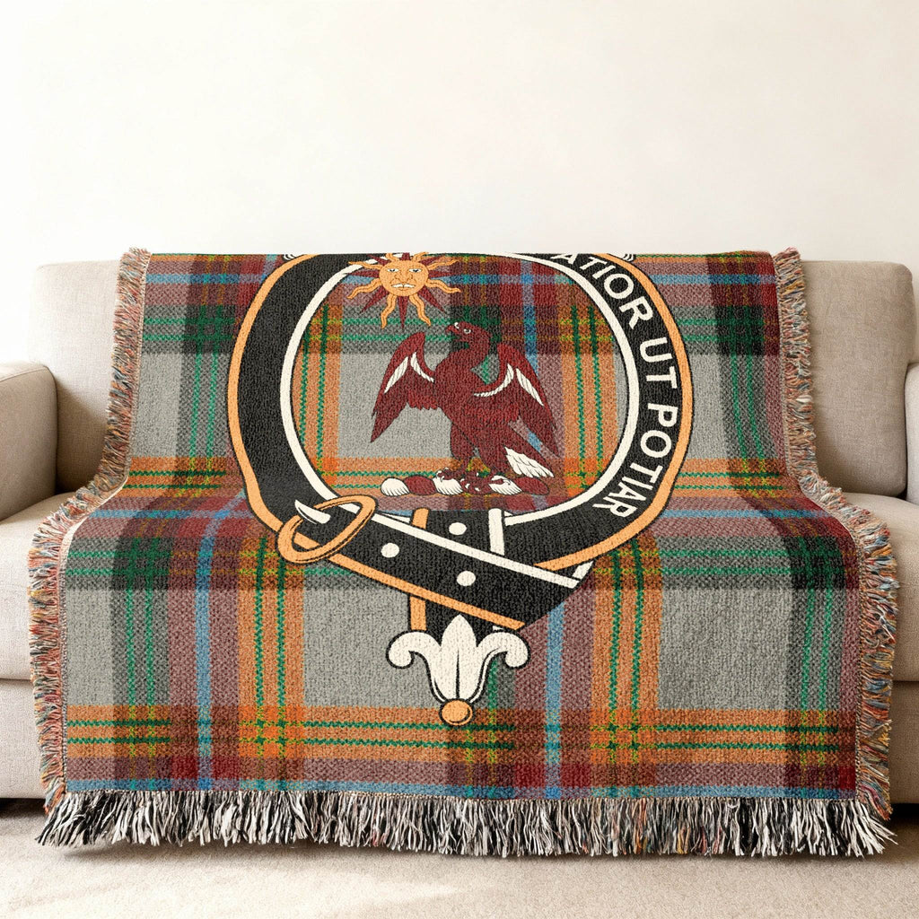 Clan Crest Tartan Blanket with Family Emblem Design