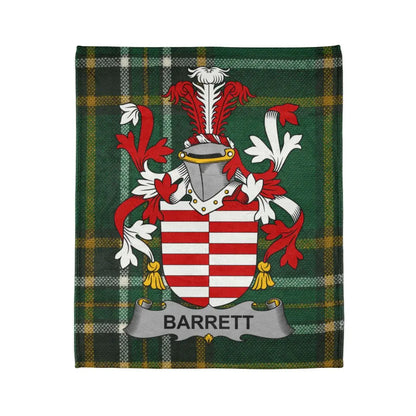 Barrett Family Crest Plaid Blanket Heritage product