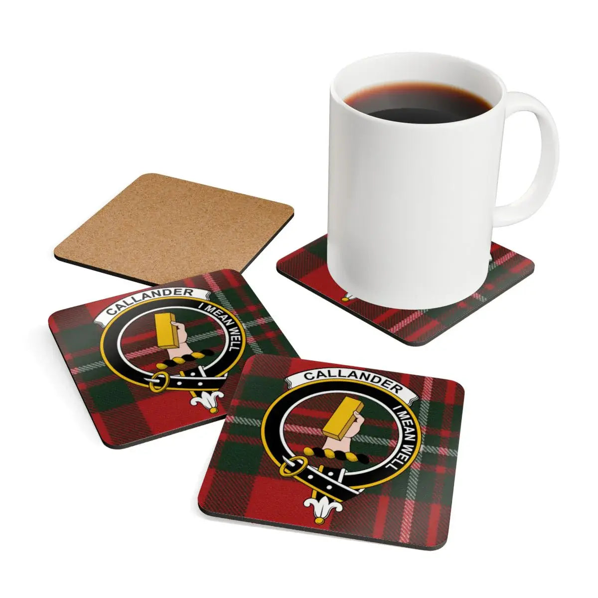 Callander Tartan Patterned Square Coasters product