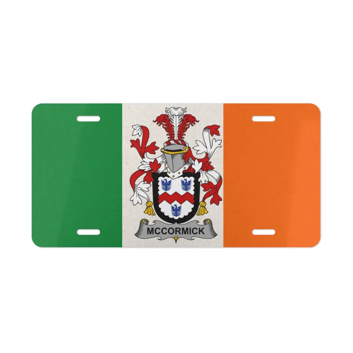 Irish Flag with McCormick Crest License Plate product