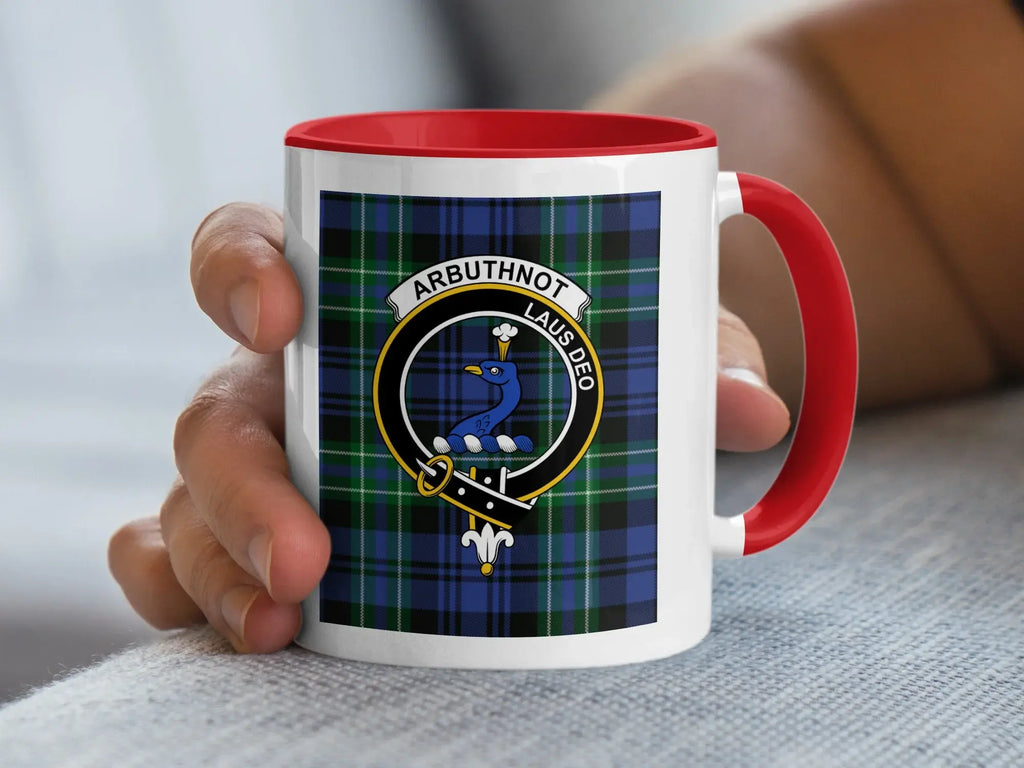 Arbuthnot Family Crest Tartan Design Coffee Mug
